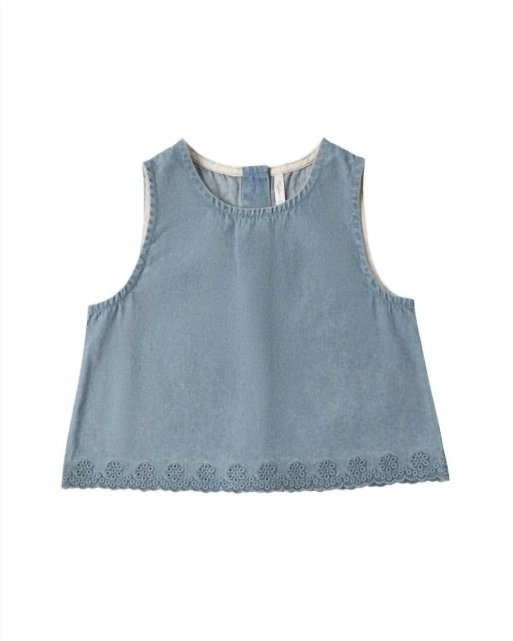 NEW RYLEE + CRU kid's aaron top in washed blue